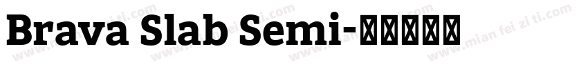 Brava Slab Semi字体转换